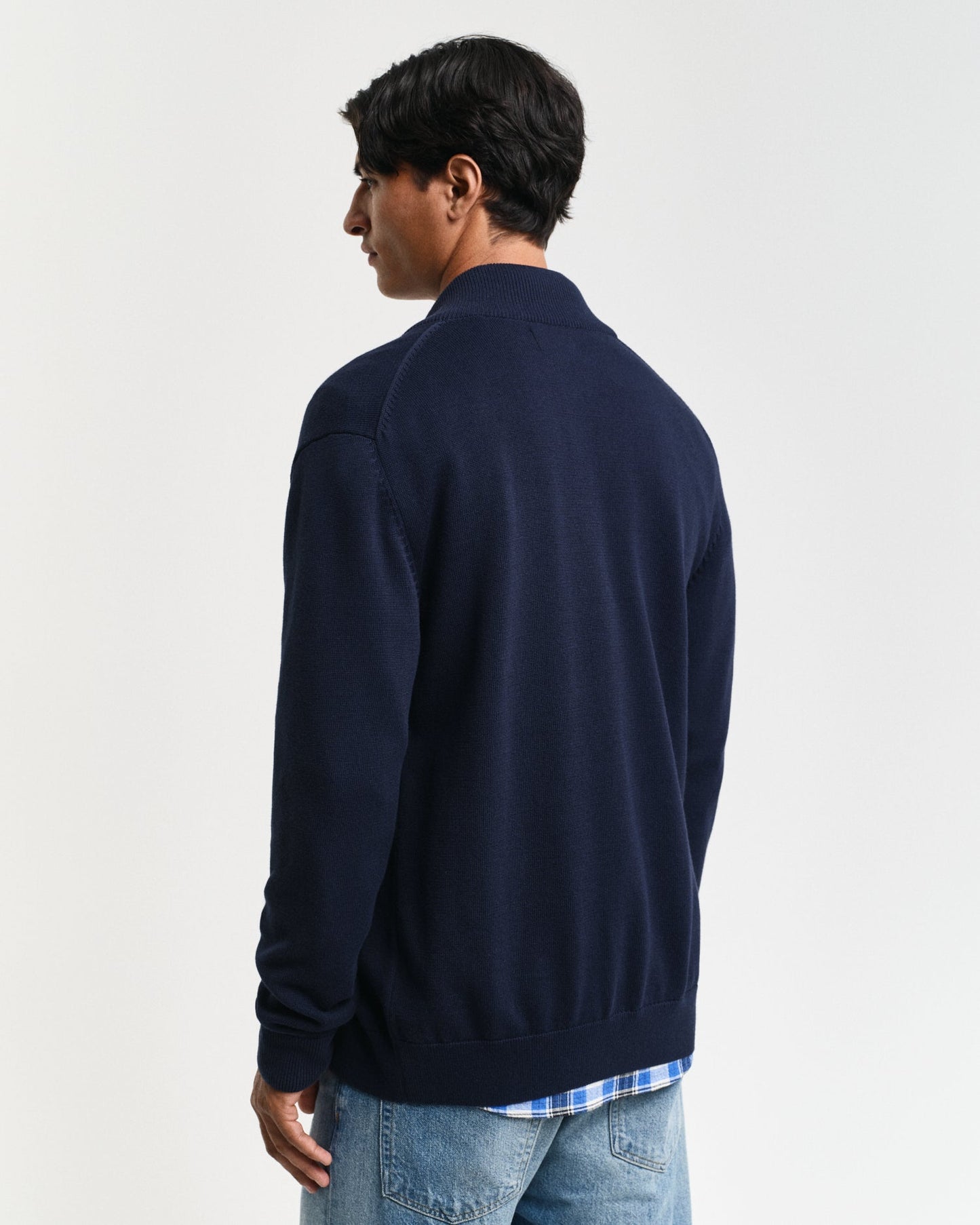 Casual Cotton Zip Cardigan