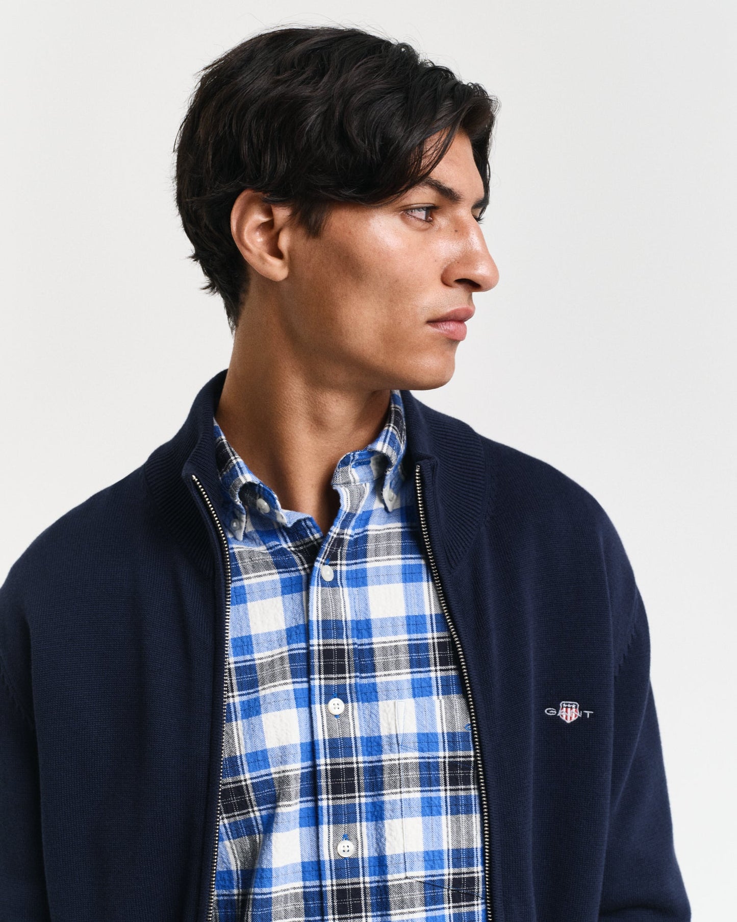 Casual Cotton Zip Cardigan