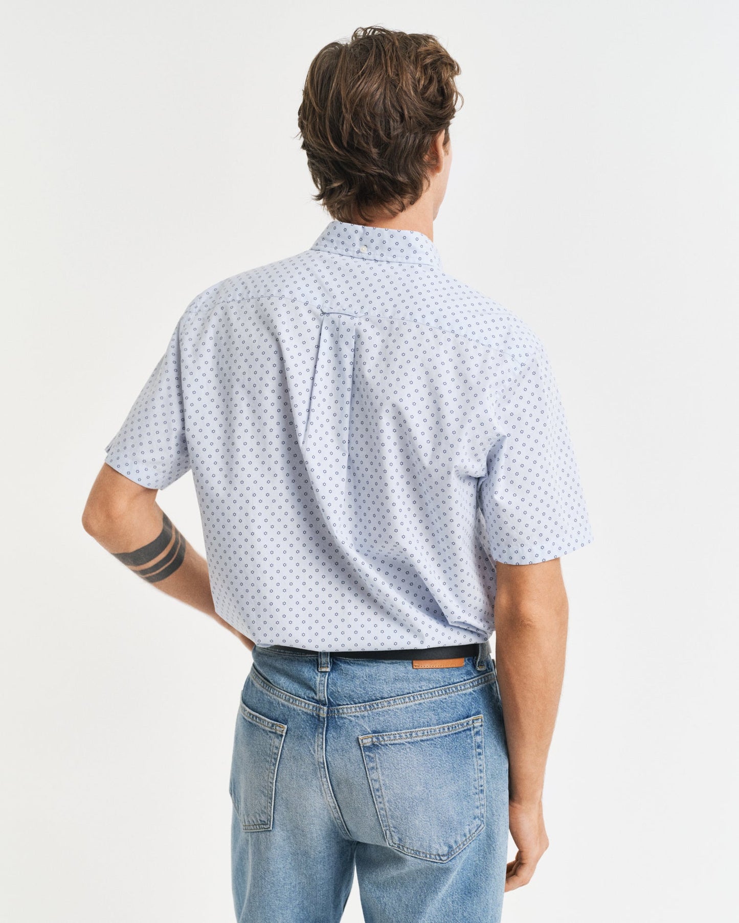 Regular Micro Print Short Sleeve Shirt