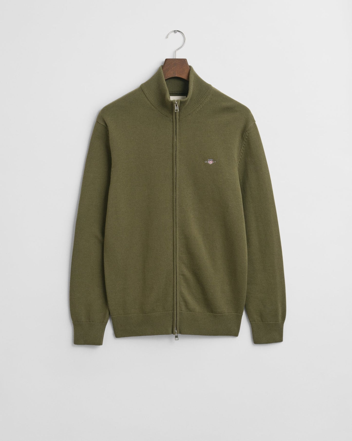 Casual Cotton Zip Cardigan