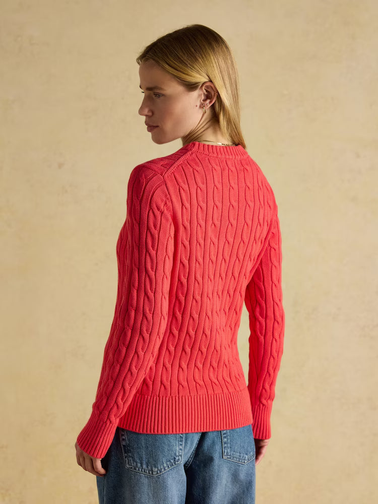 Classic Cable Cotton Crew Neck Jumper
