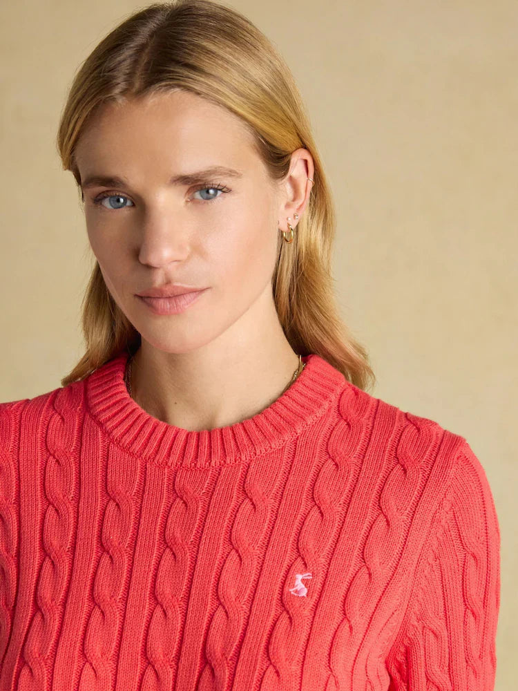 Classic Cable Cotton Crew Neck Jumper