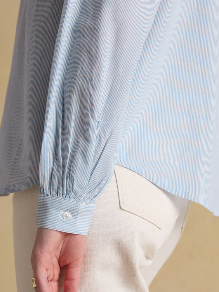 Melanie Long Sleeve Blouse with Ruffle Neck