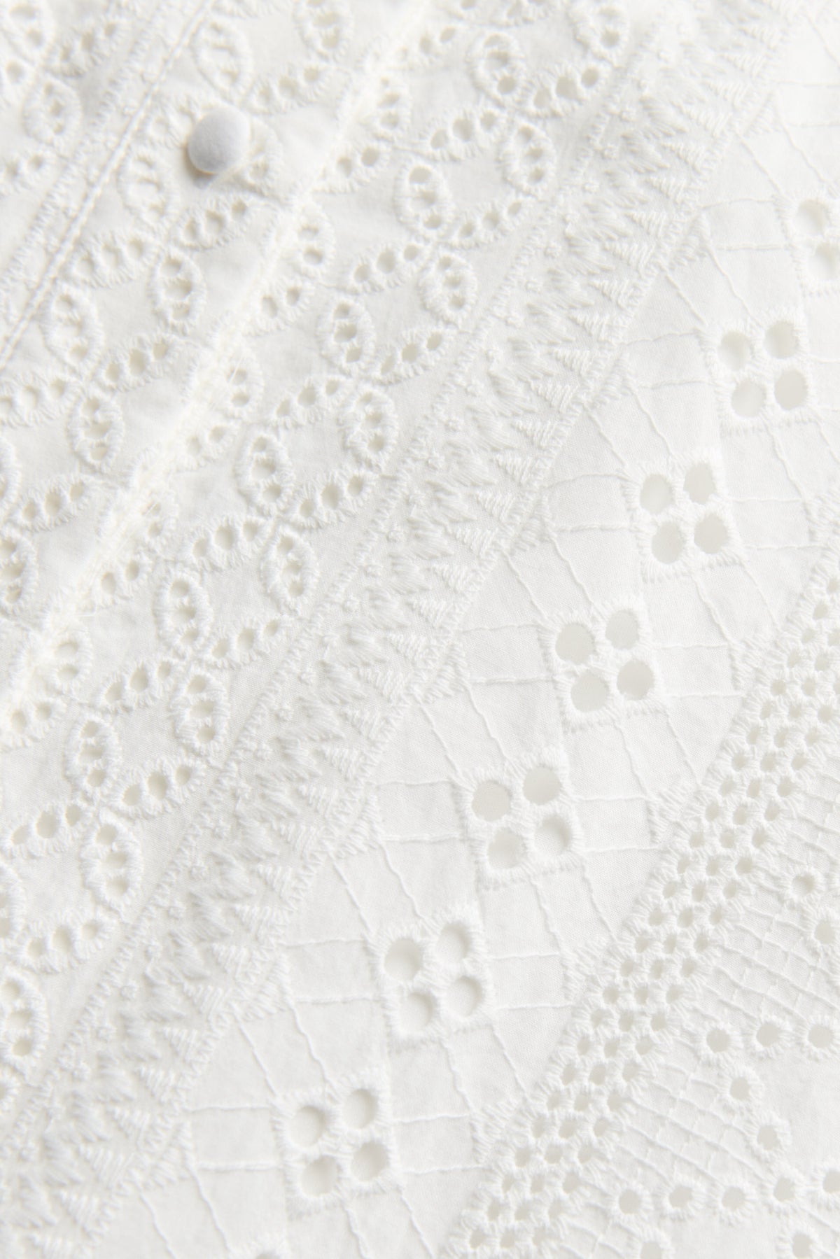 Aimee Collarless Broderie Dress