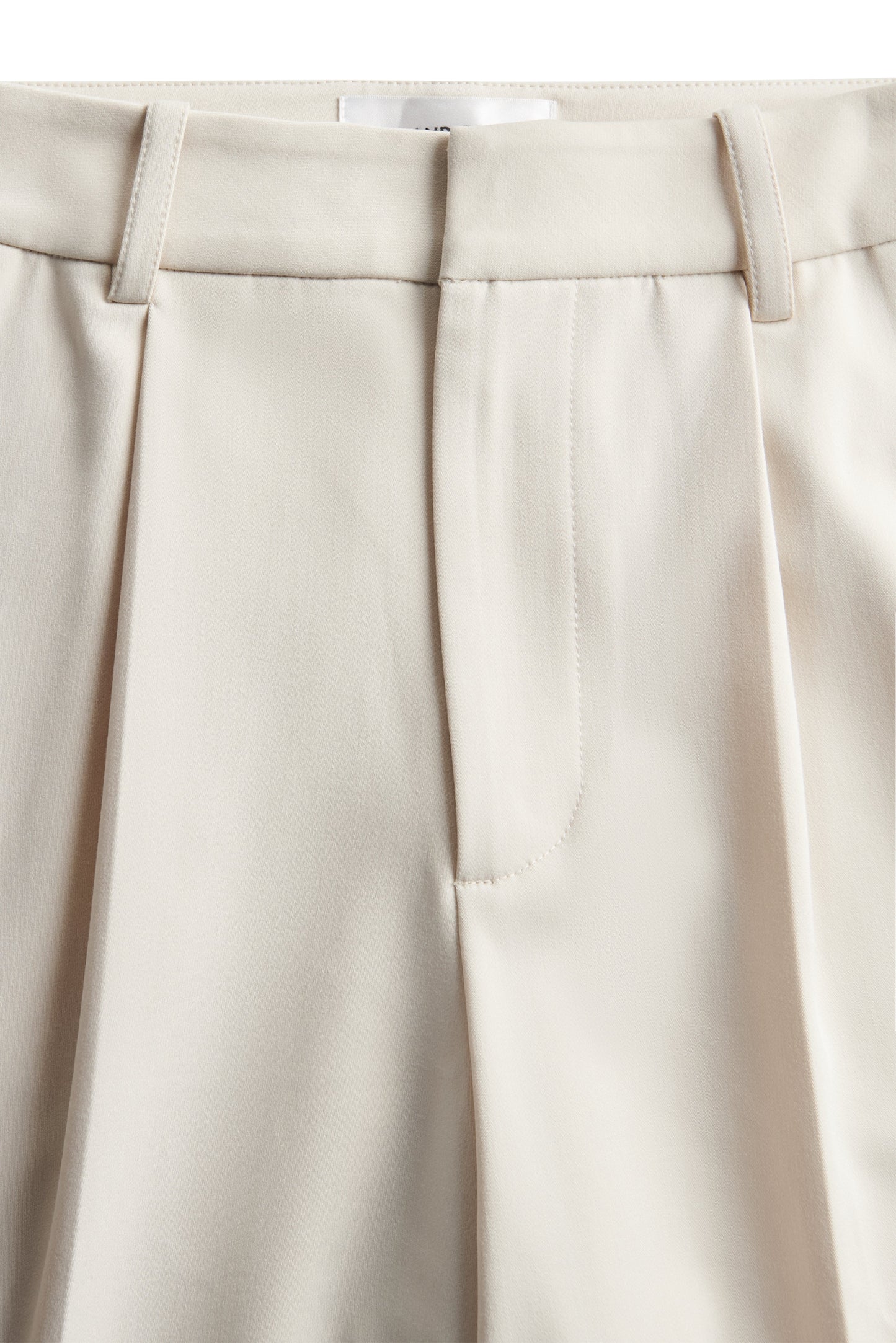 Pleated Wide Leg Trouser - Stone