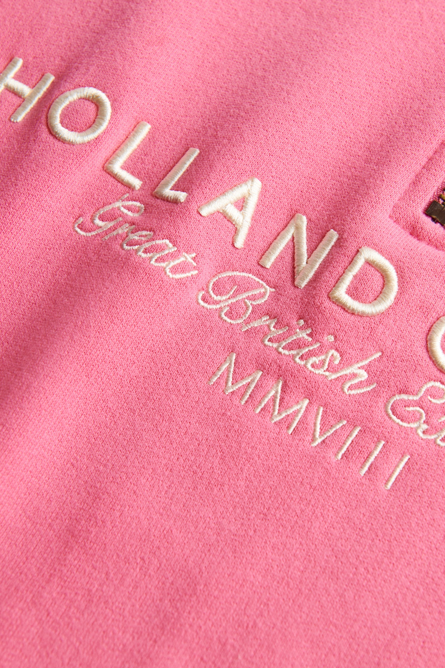 Sporting Goods Zip Henley - Peony Pink