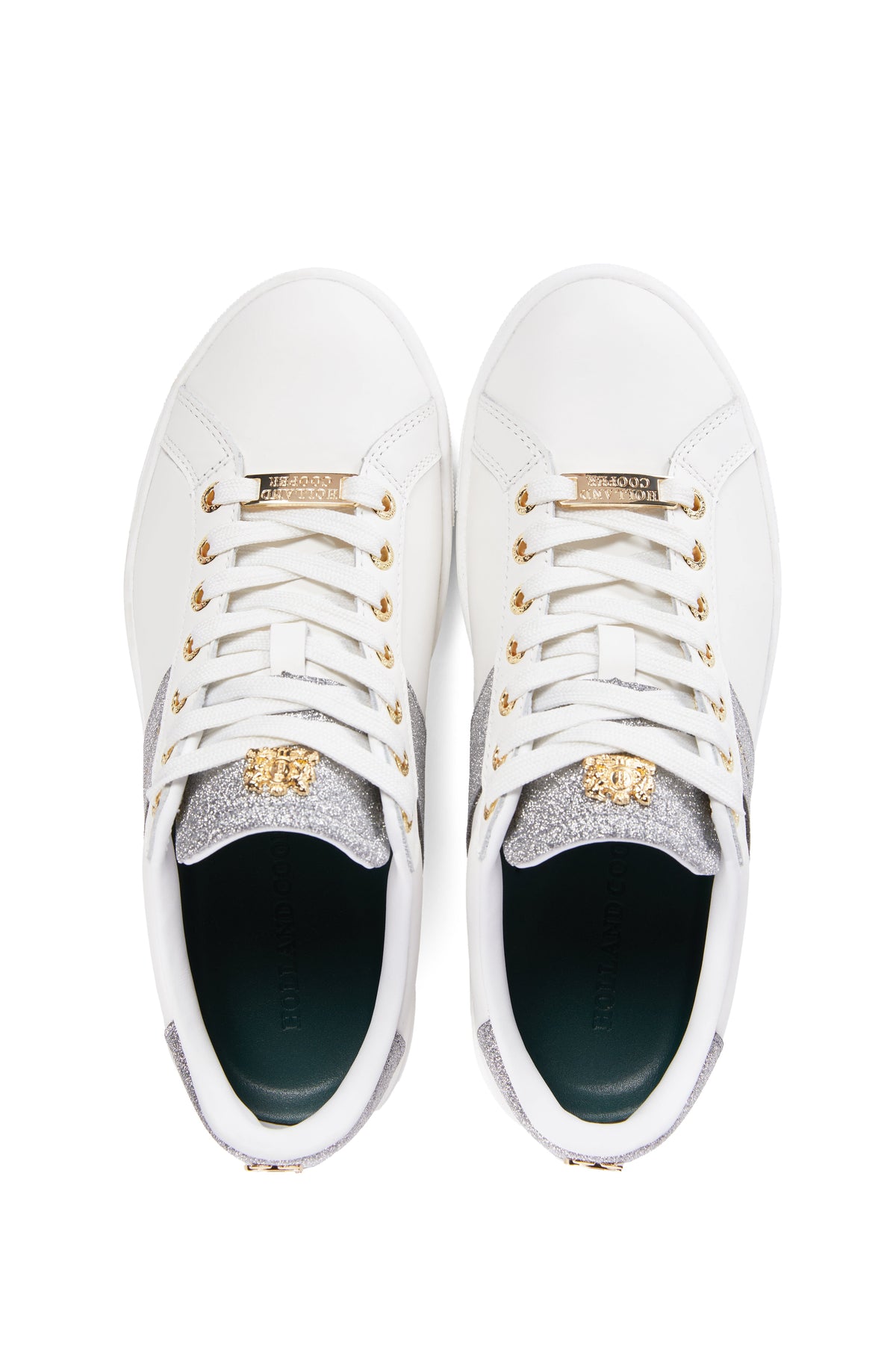 Knightsbridge Court Trainer Silver Crystal Stripe