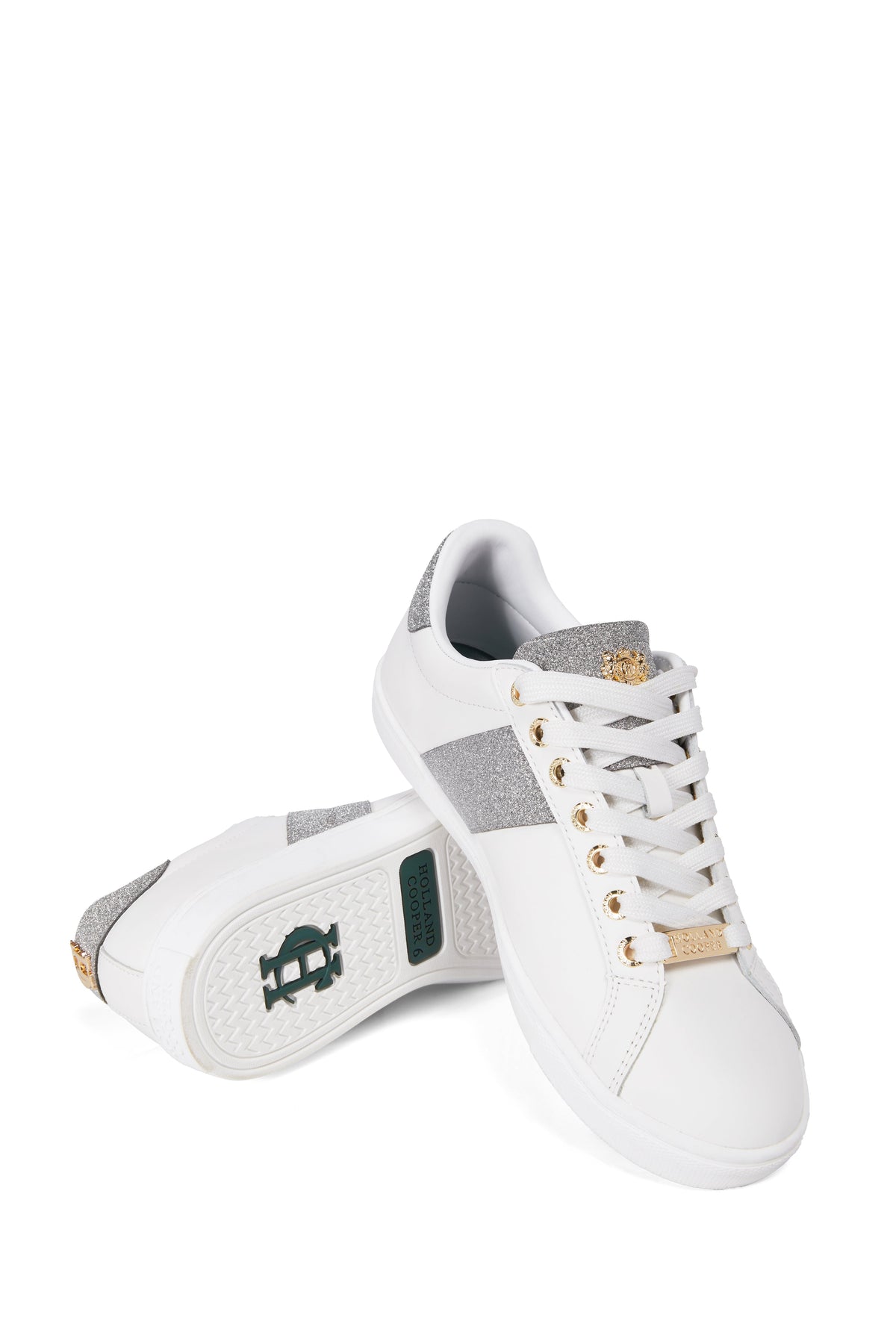 Knightsbridge Court Trainer Silver Crystal Stripe
