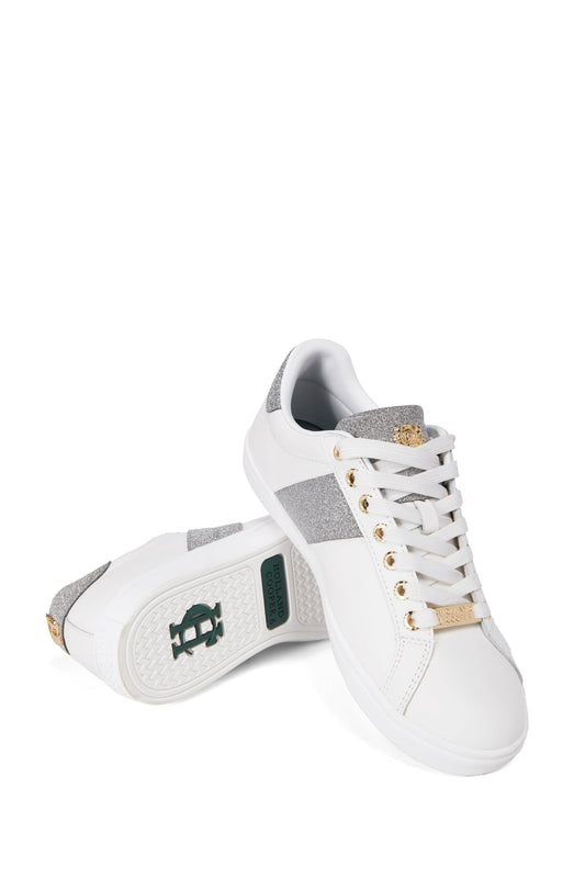 Knightsbridge Court Trainer Silver Crystal Stripe
