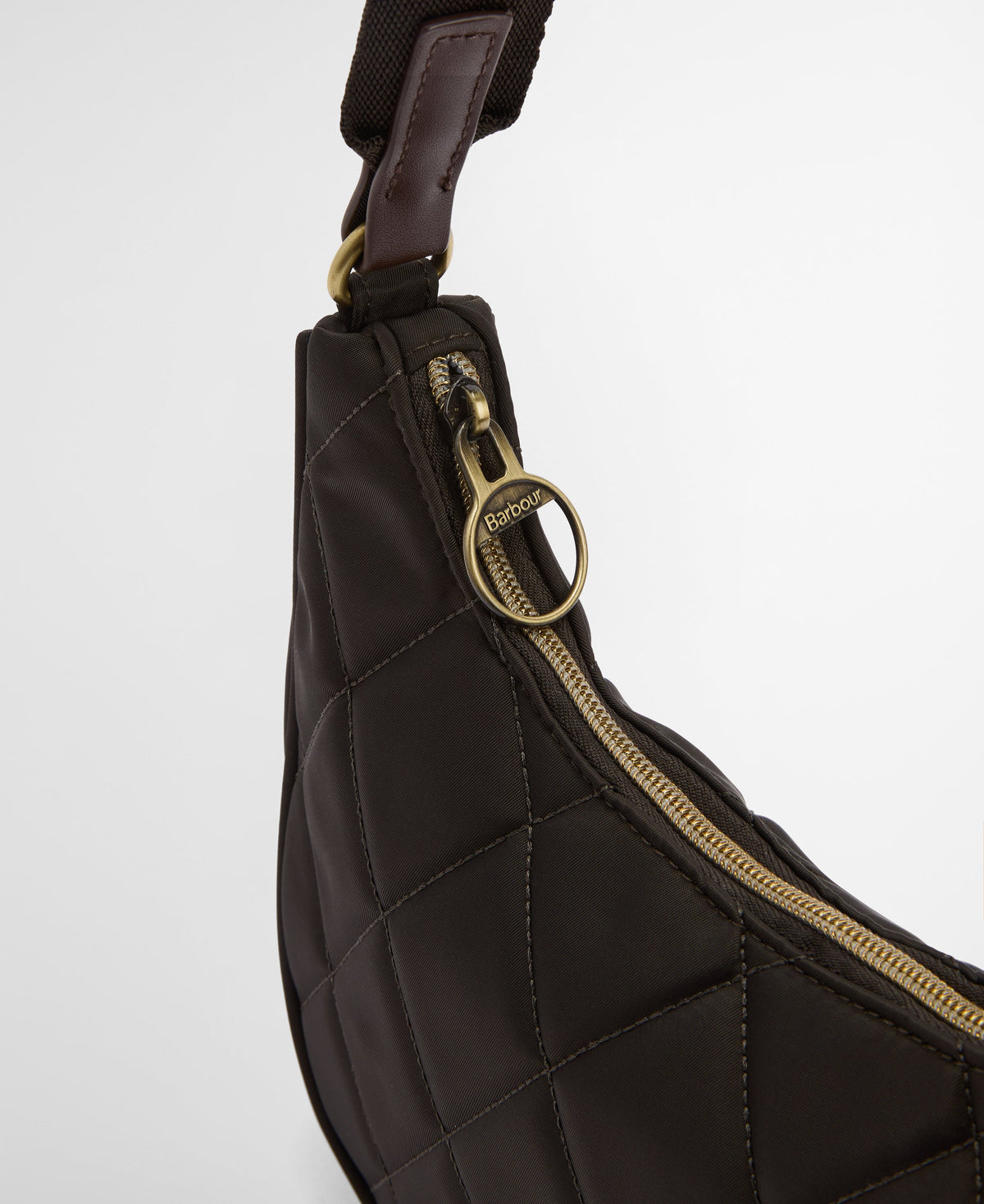 Quilted Sling Shoulder Bag (Olive)