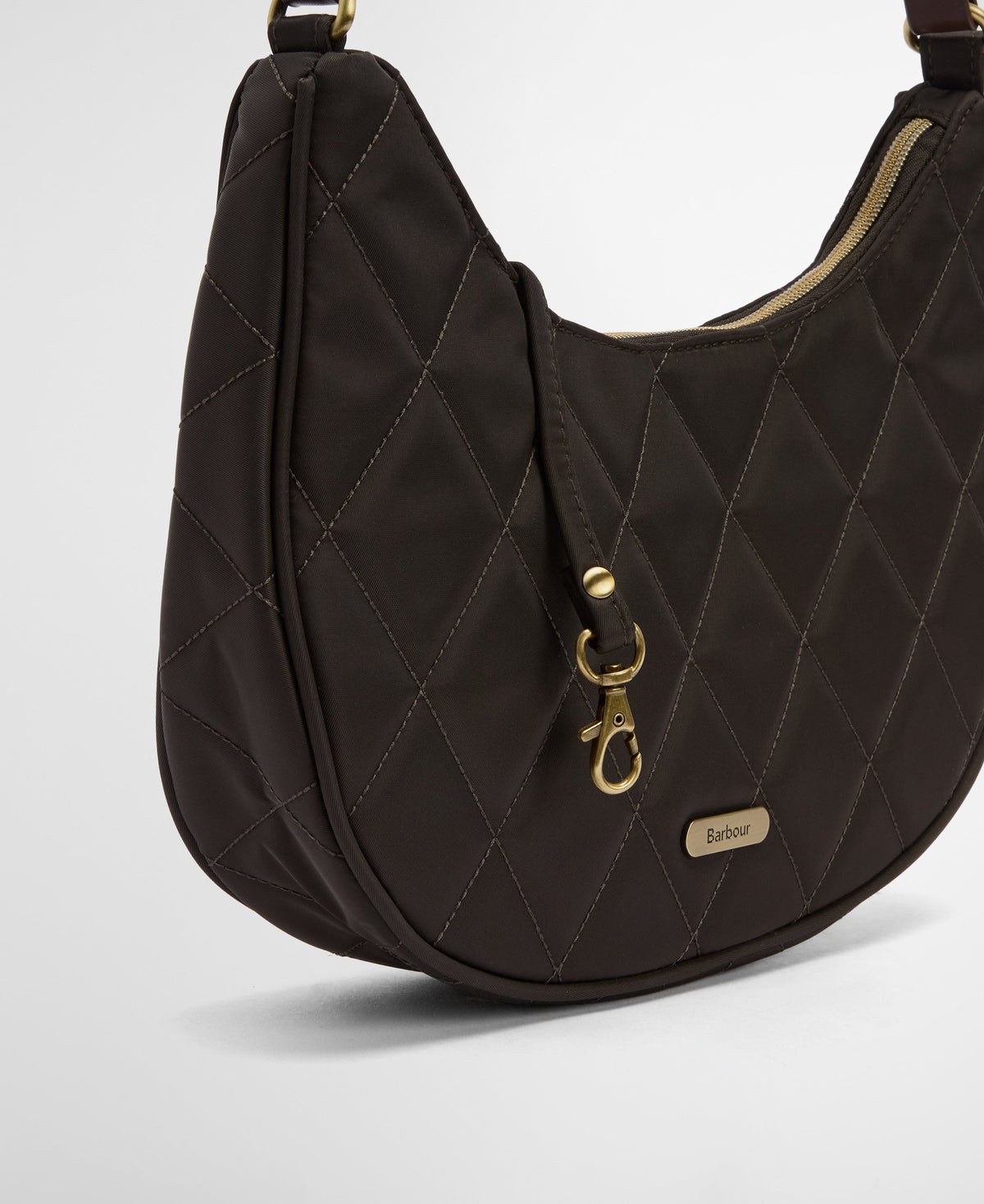 Quilted Sling Shoulder Bag (Olive)