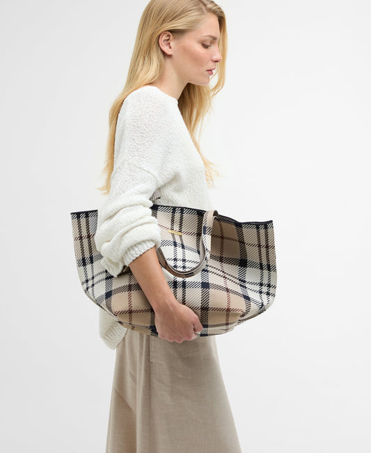 Layla Tartan Large Tote Bag - Rosewood Tartan