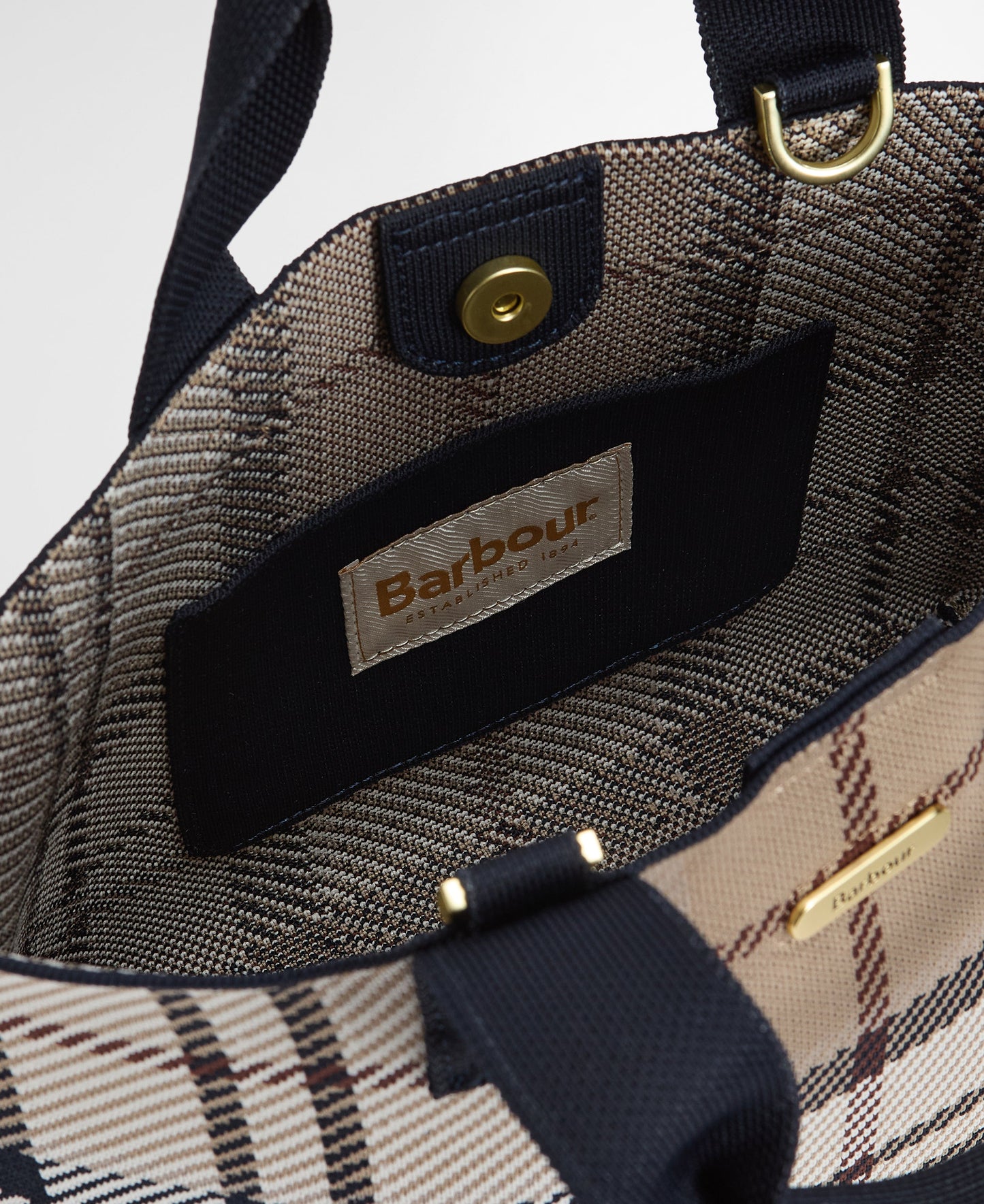 Barbour Layla Tartan Mini Tote Bag - Rosewood Tartan