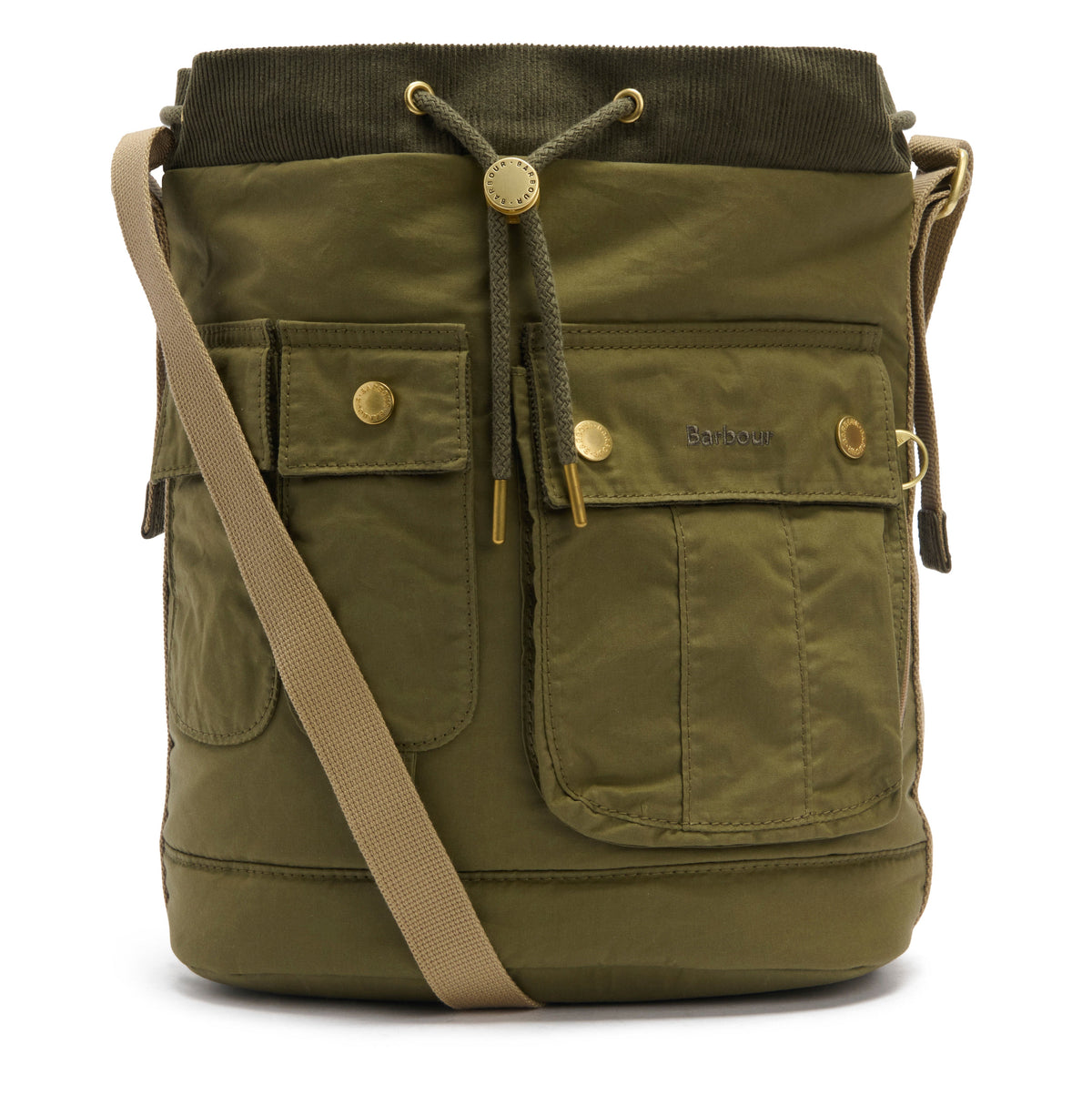 Mia Drawstring Tote Bag - Dusky Green