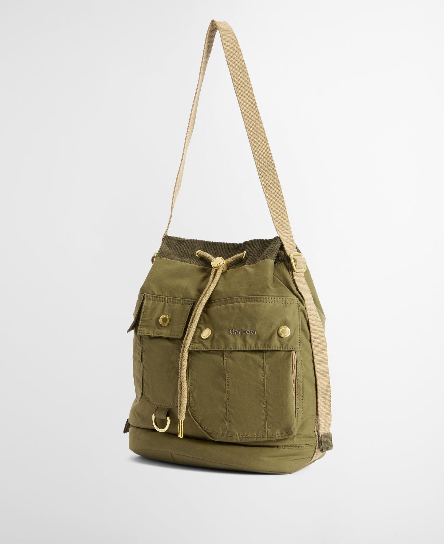 Mia Drawstring Tote Bag - Dusky Green