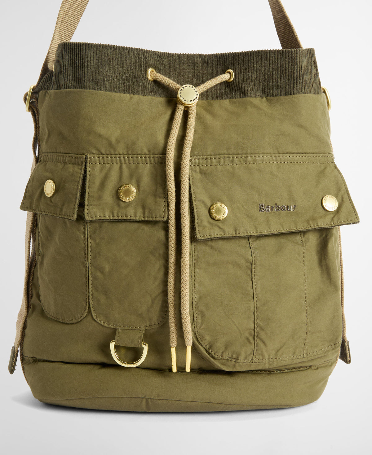 Mia Drawstring Tote Bag - Dusky Green