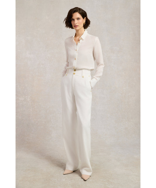High Waisted Straight Trouser