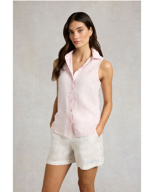 Sleeveless Amalfi Linen Shirt