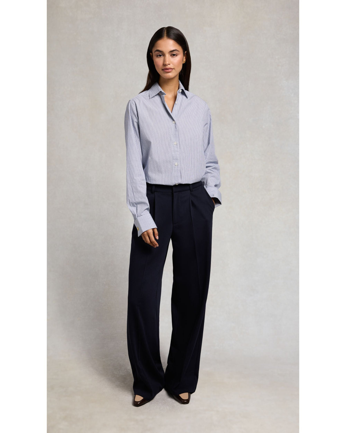 Pleated Wide Leg Trouser