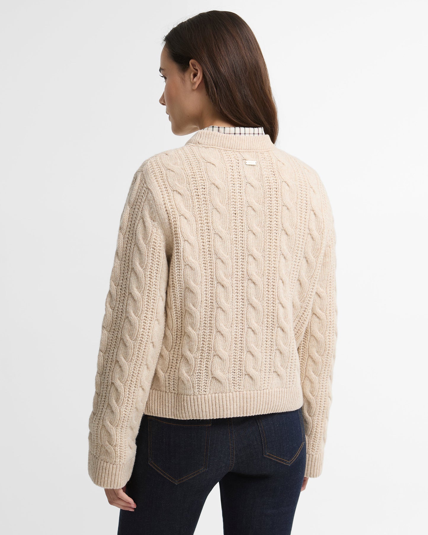 Joan Cropped Cable Knit Jumper