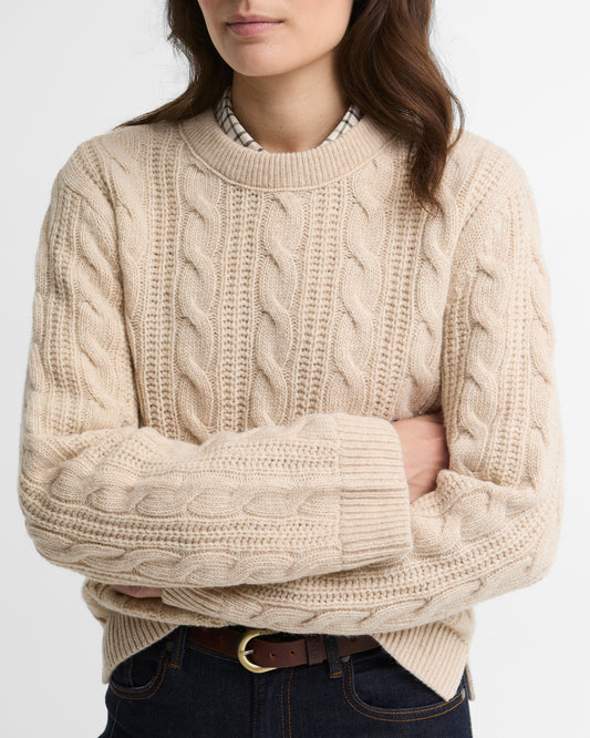 Joan Cropped Cable Knit Jumper