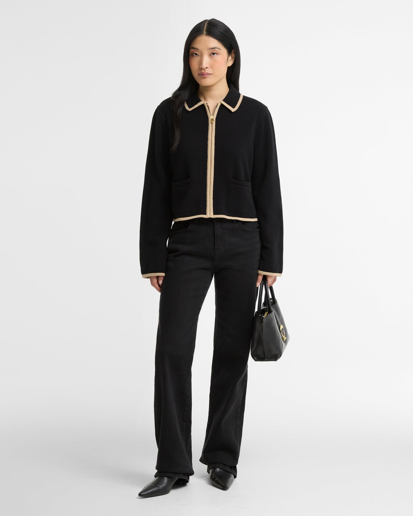 Amryn Wool Zip-Up Cardigan