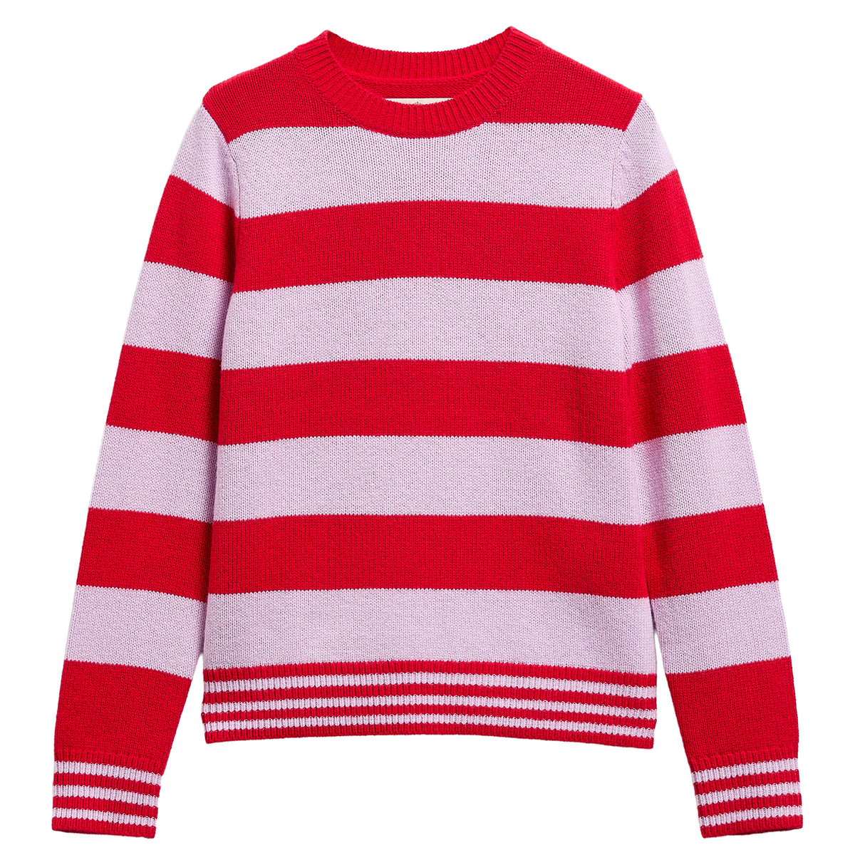 Woodhouse Striped Cashmere-Blend Crew Neck Jumper