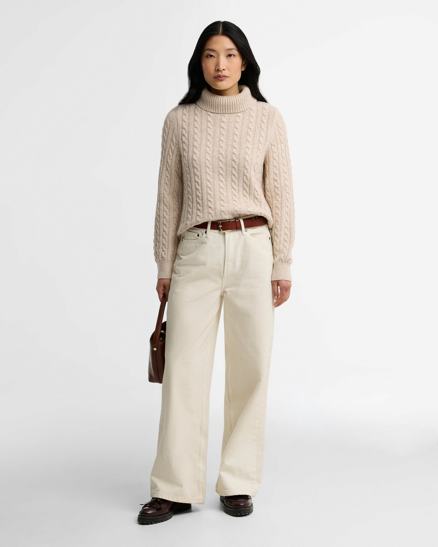 Ambleside Cable-Knit Rollneck Jumper
