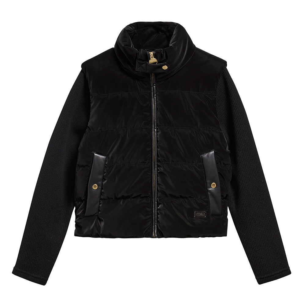 Balaton Faux-Velvet Quilted Sweatshirt