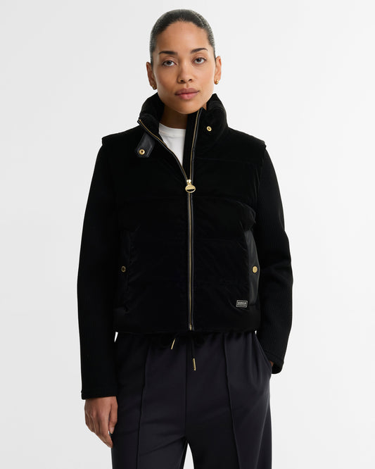 Balaton Faux-Velvet Quilted Sweatshirt