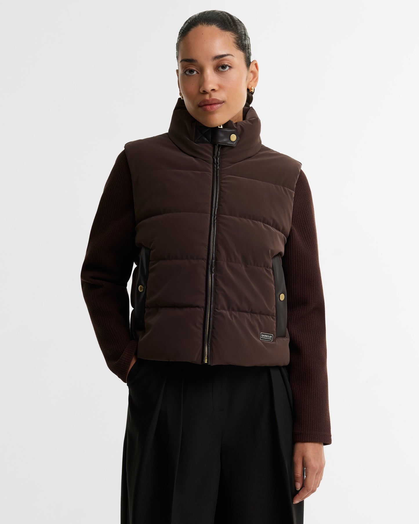 Balaton Faux-Velvet Quilted Sweatshirt