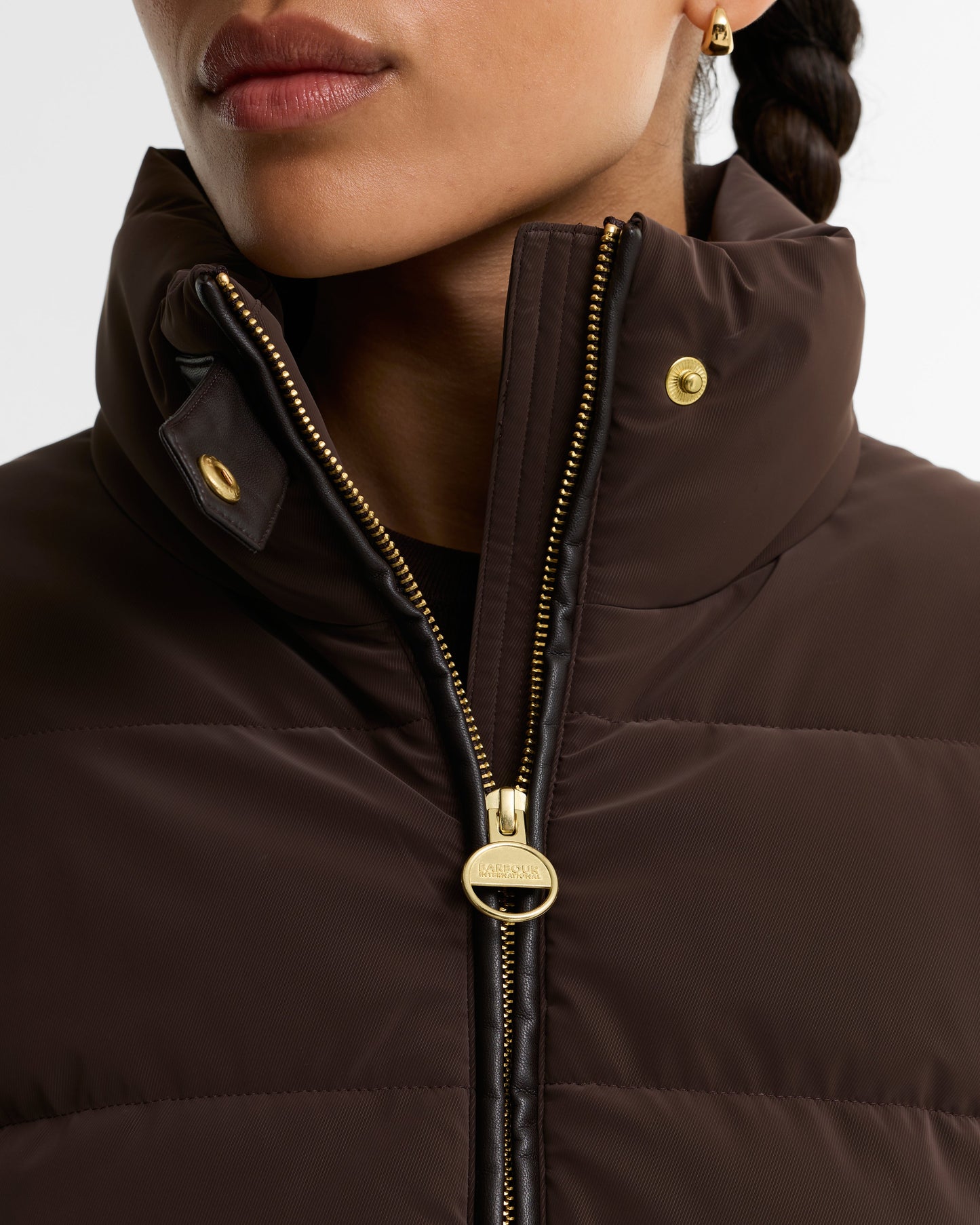 Balaton Faux-Velvet Quilted Sweatshirt