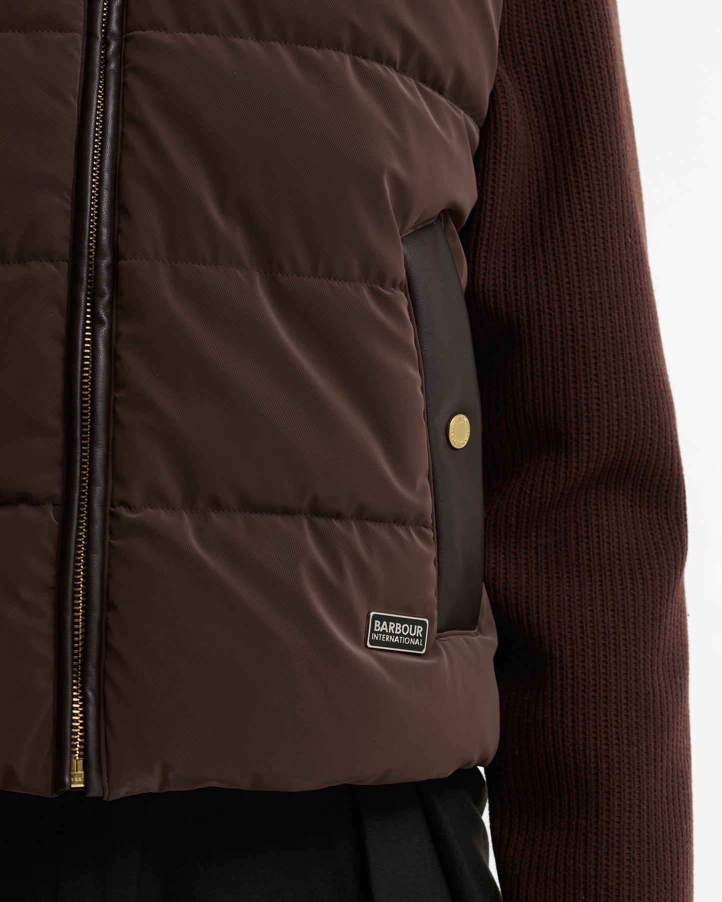 Balaton Faux-Velvet Quilted Sweatshirt