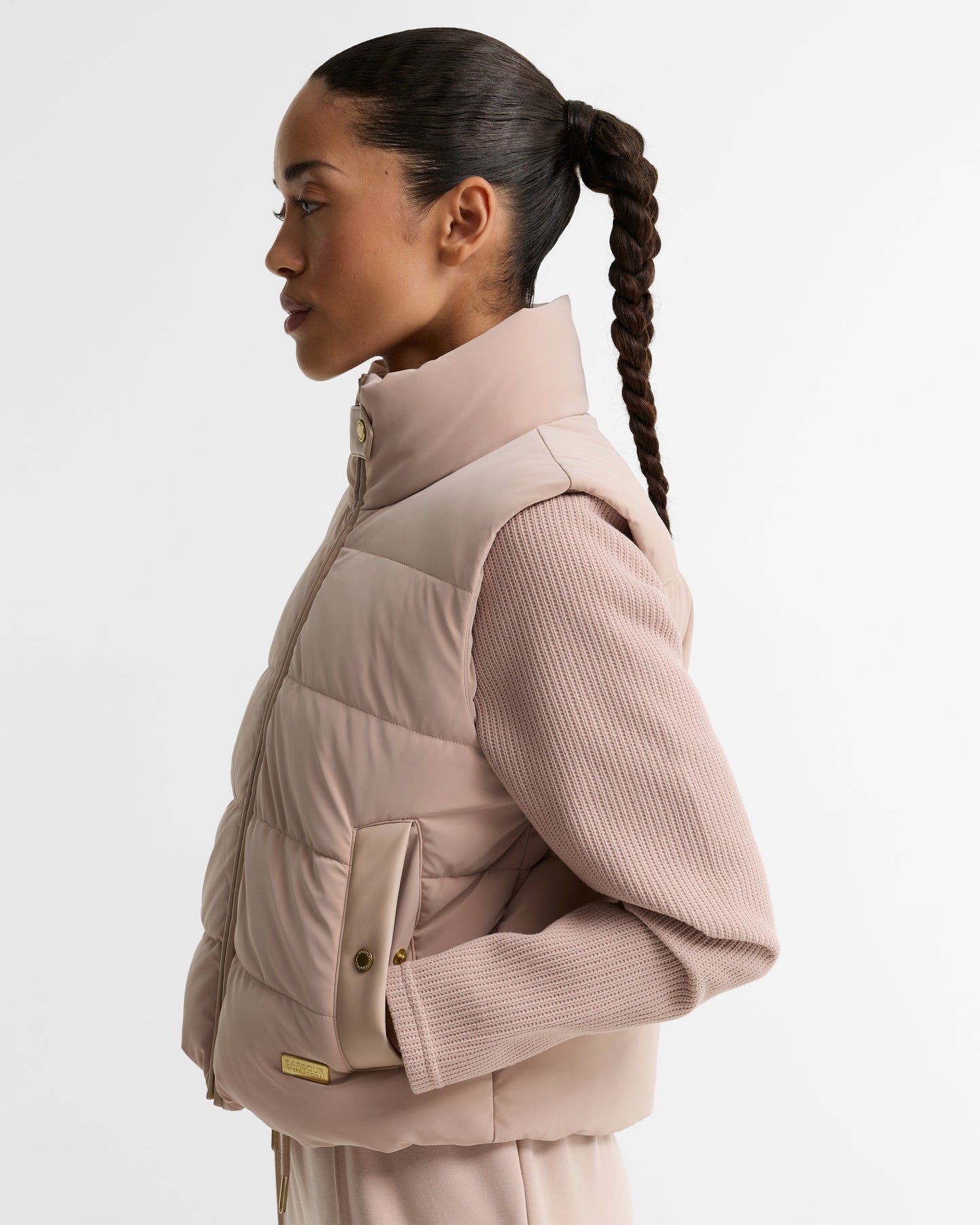 Balaton Faux-Velvet Quilted Sweatshirt