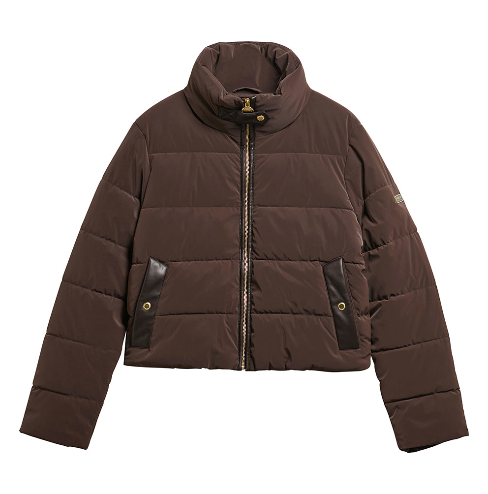 Halina Faux-Velvet Puffer Jacket