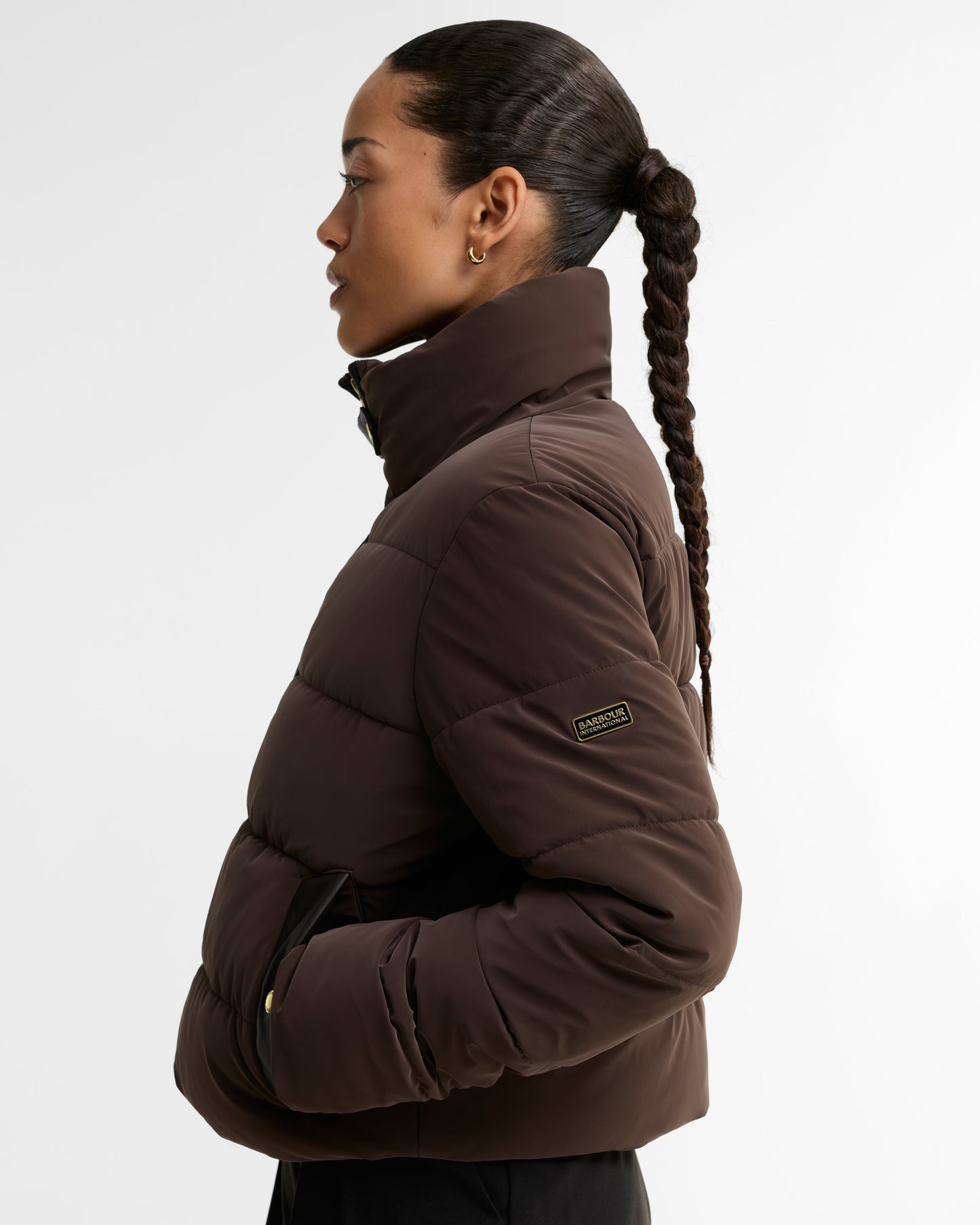 Halina Faux-Velvet Puffer Jacket