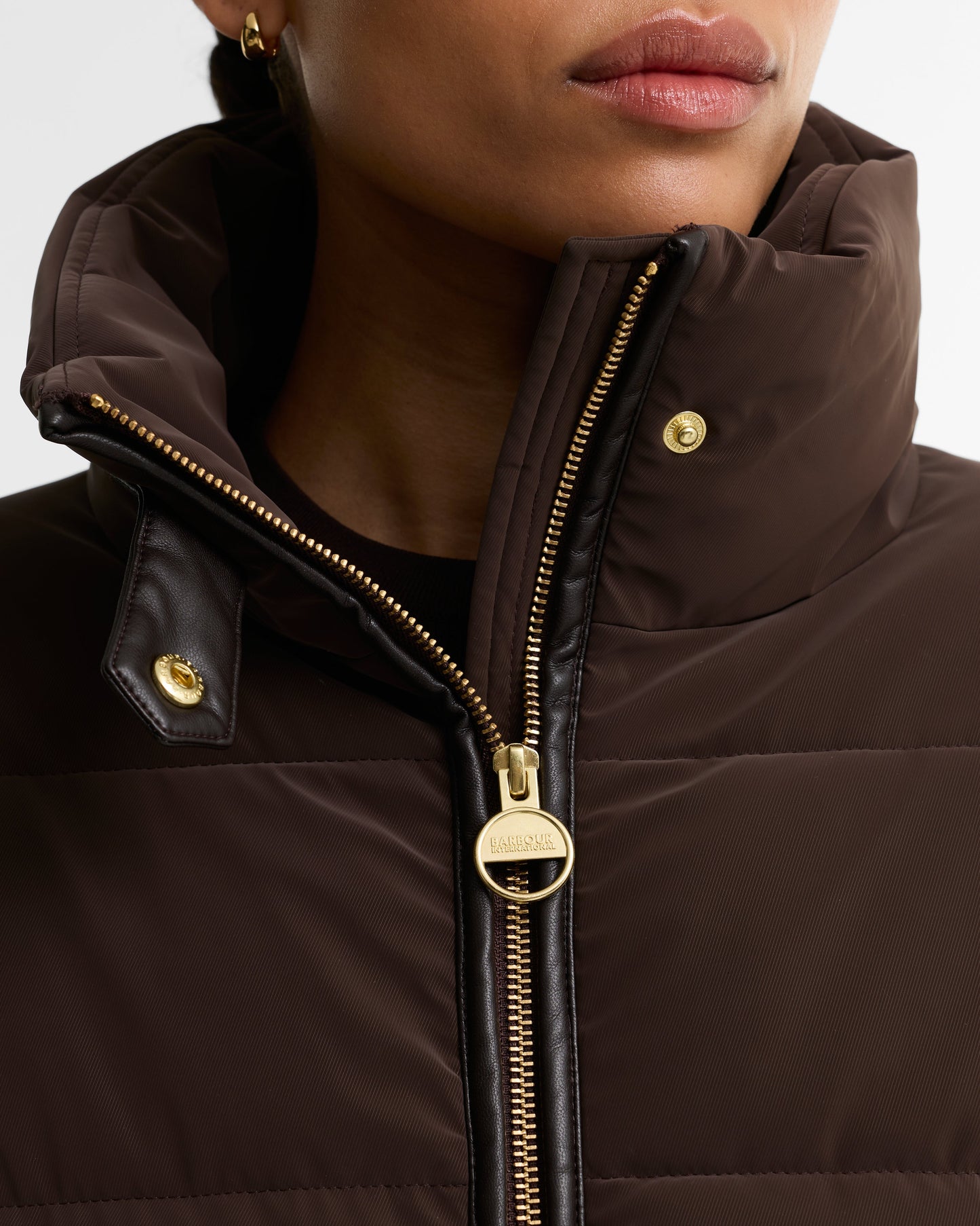 Halina Faux-Velvet Puffer Jacket