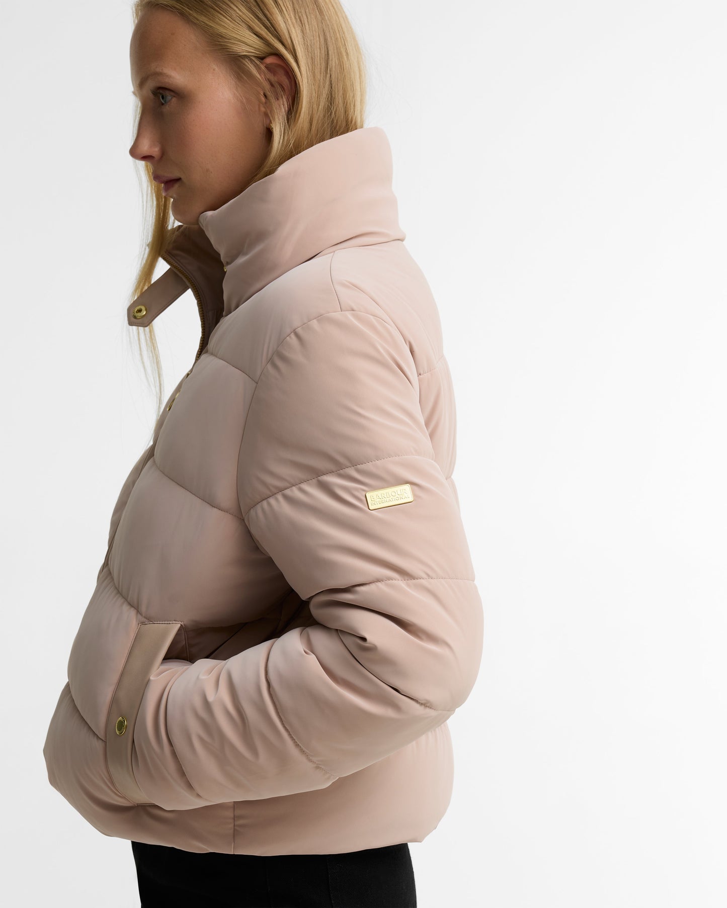 Halina Faux-Velvet Puffer Jacket