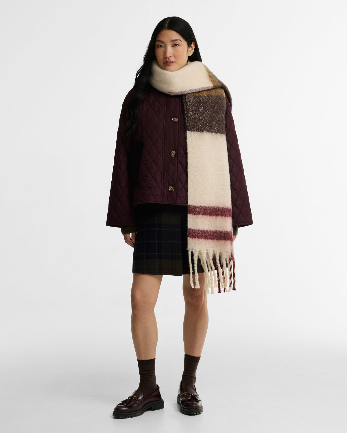 Isla Tartan Boucle Scarf