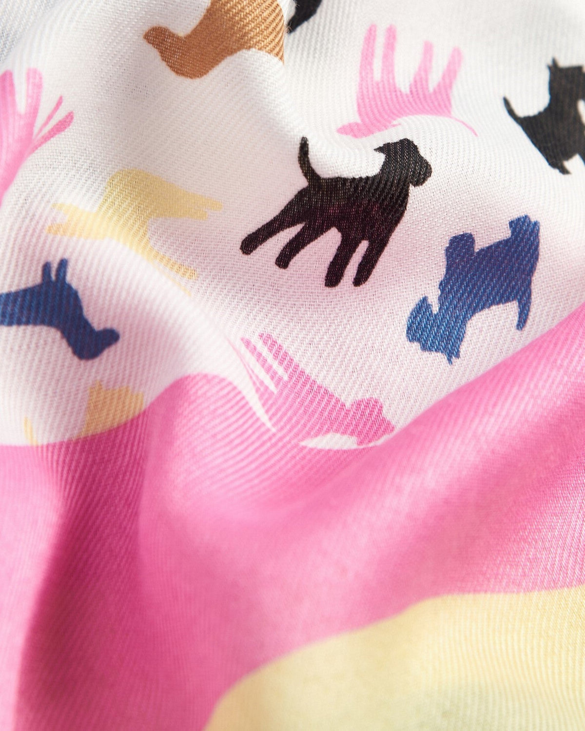 Dog Stripe Print Scarf