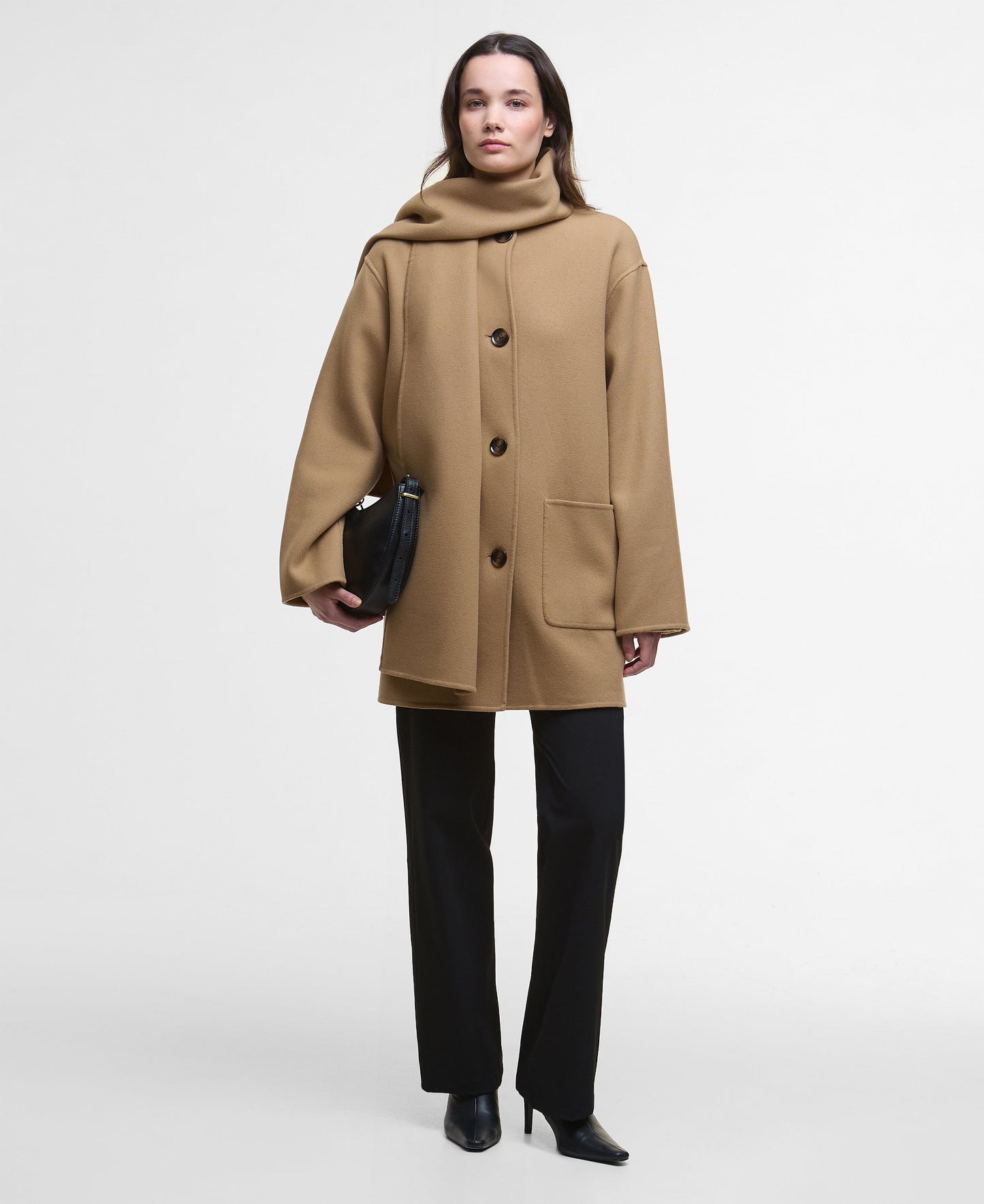 Clementine Wool Scarf Coat