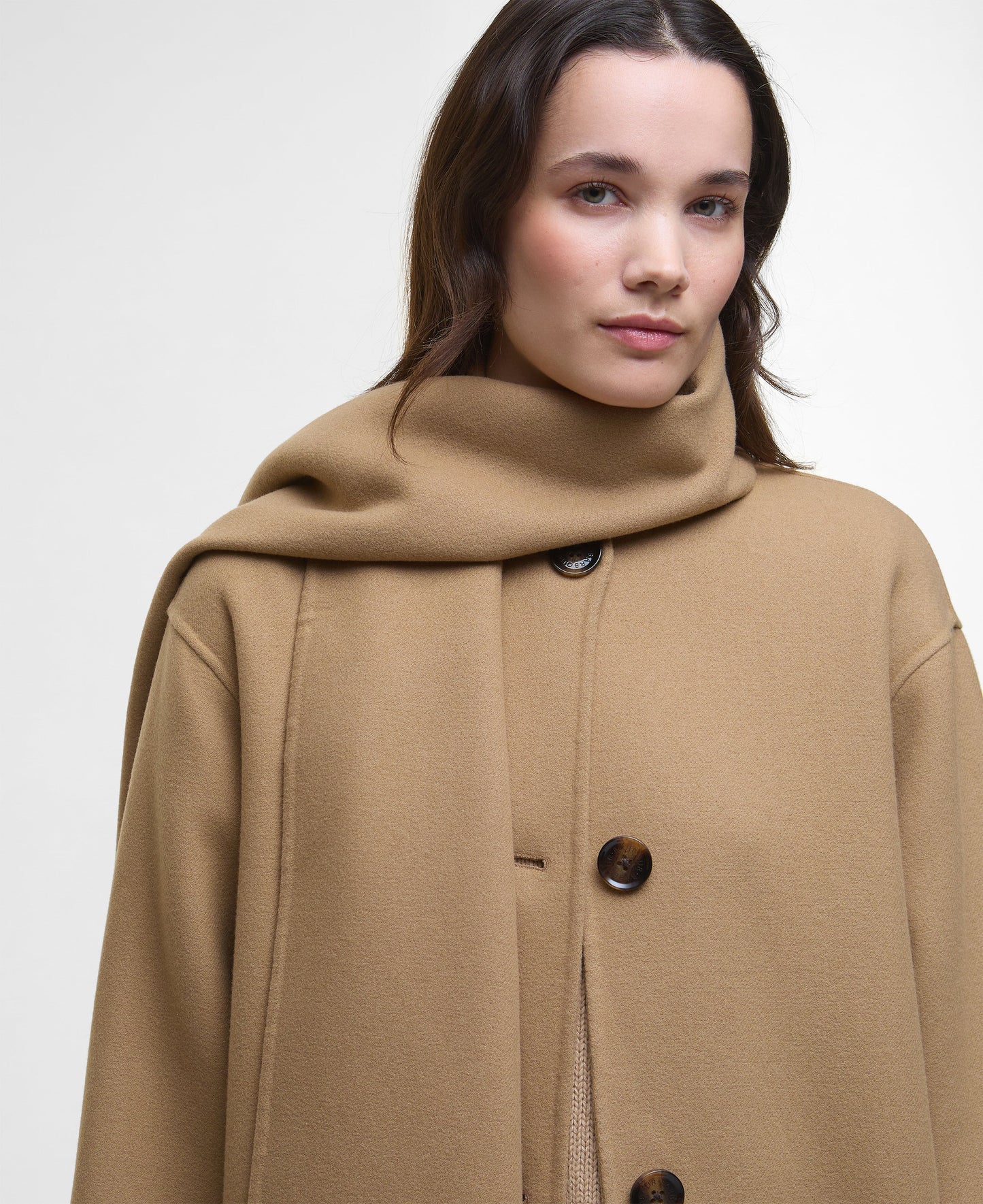 Clementine Wool Scarf Coat