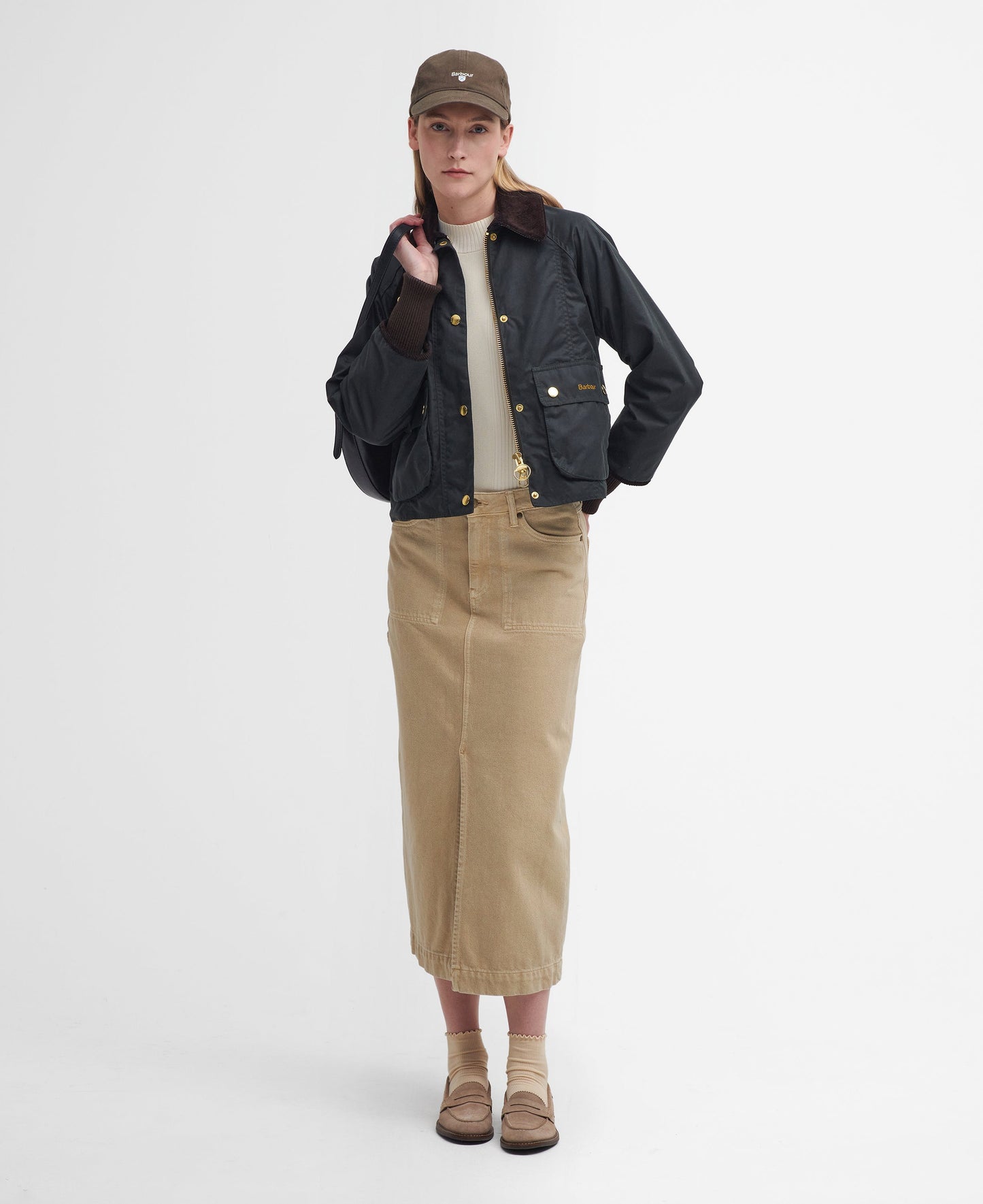 Cropped Beadnell Waxed Jacket