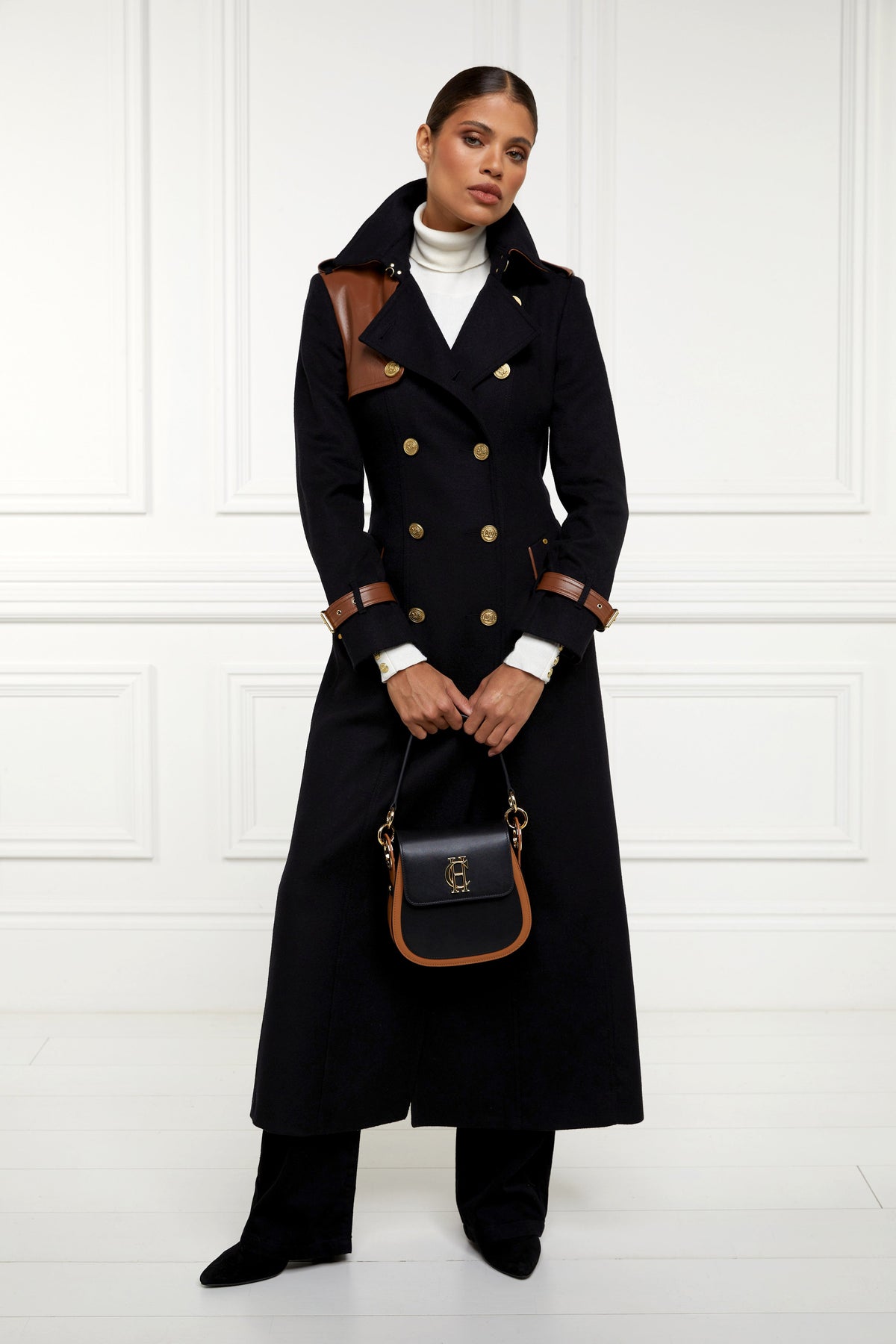 Chelsea Saddle Bag (Black/Tan)