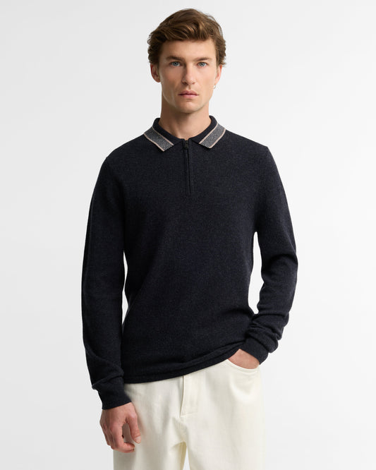 Newport Long-Sleeved Knitted Polo Shirt