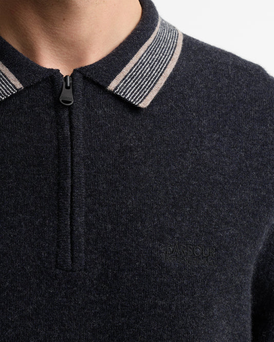 Newport Long-Sleeved Knitted Polo Shirt
