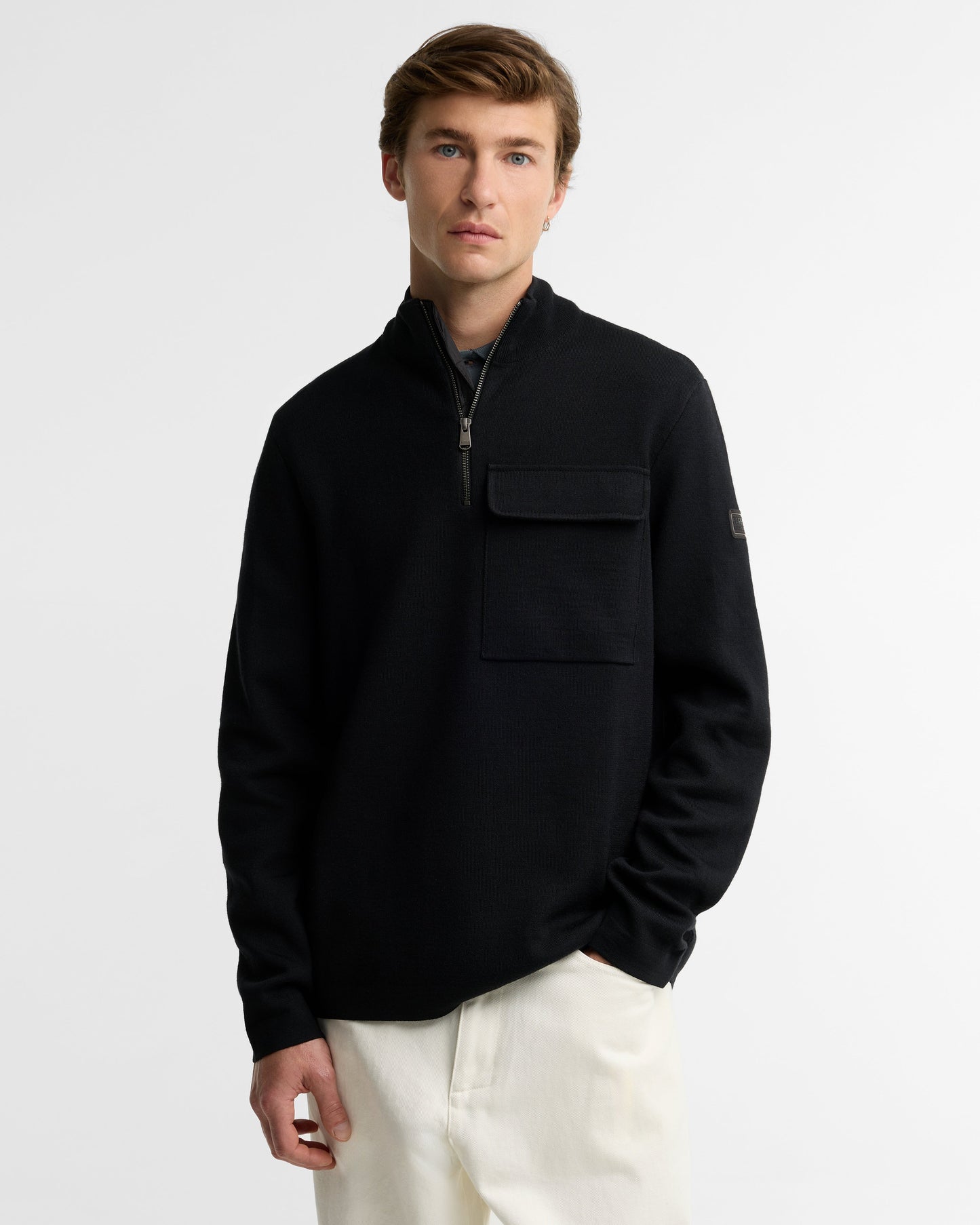 Burley Cotton-Merino Half-Zip Jumper