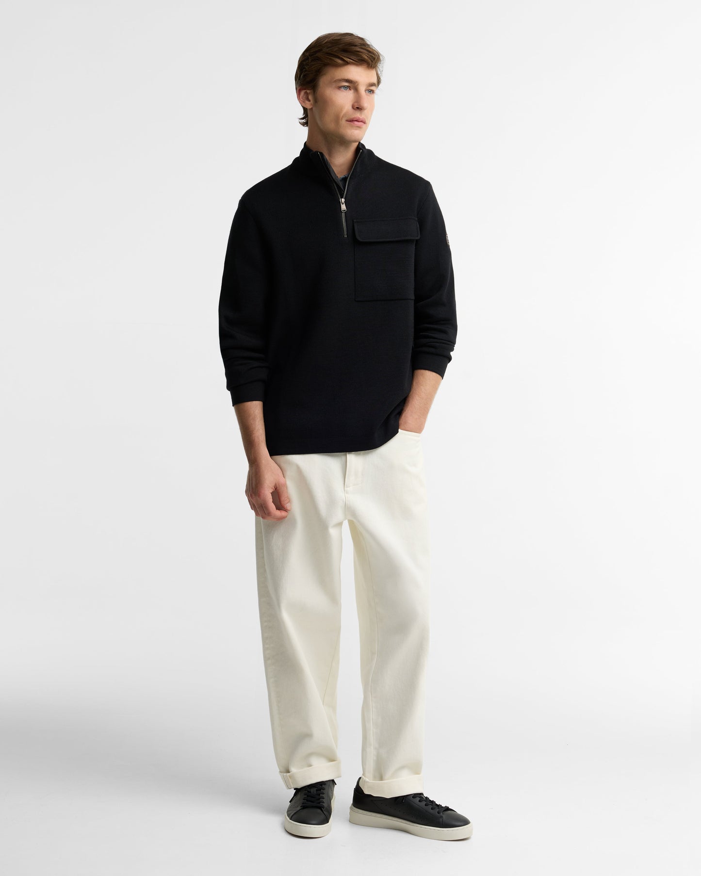 Burley Cotton-Merino Half-Zip Jumper