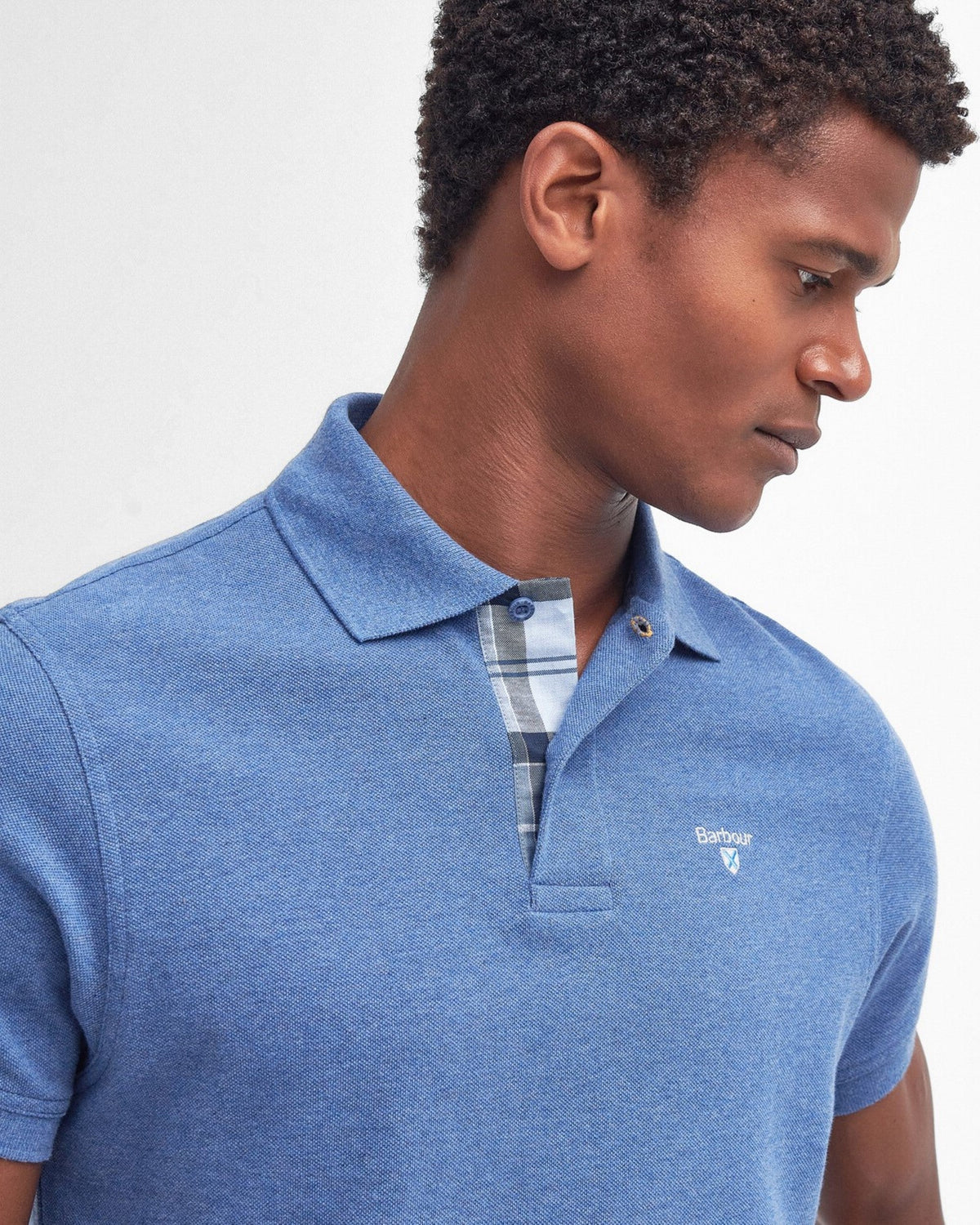 Tartan Pique Polo Top