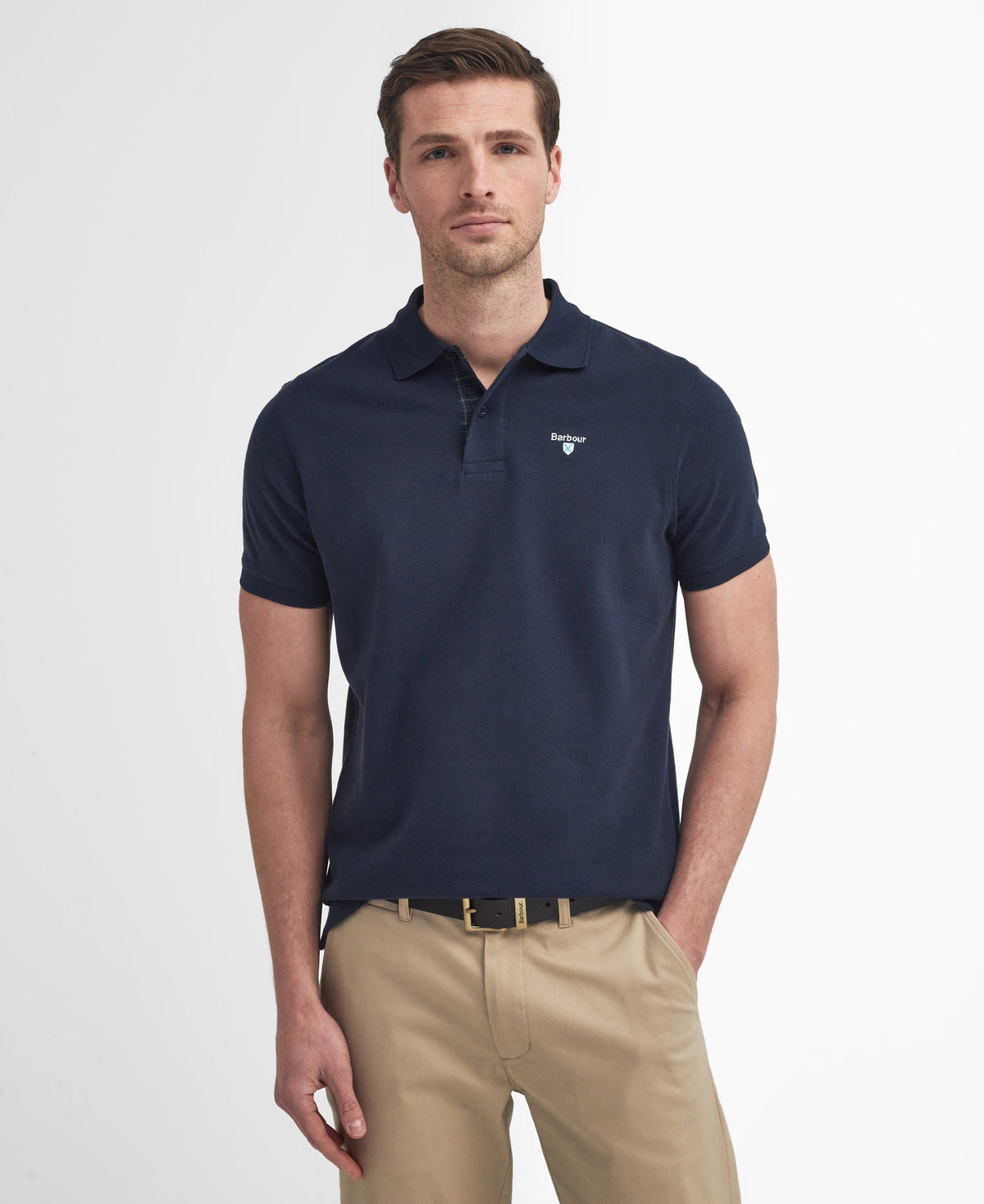 Tartan Pique Polo Top